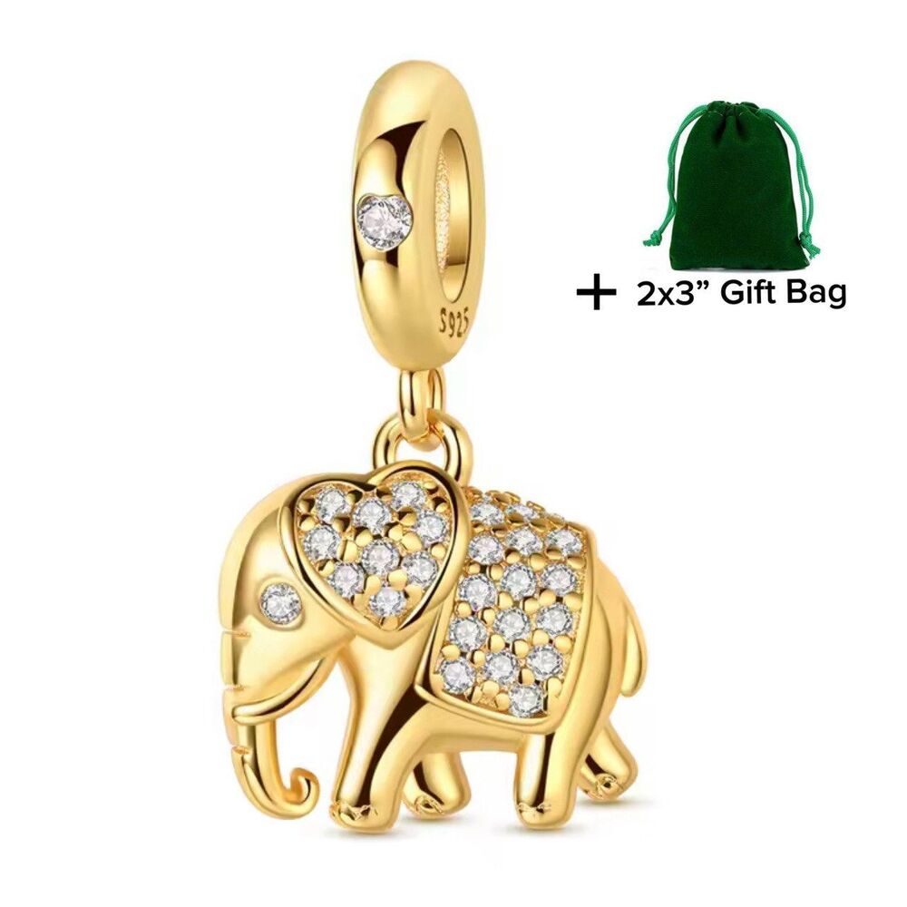 Cute Elephant Dangle Charm | 925 Silver | Brand New